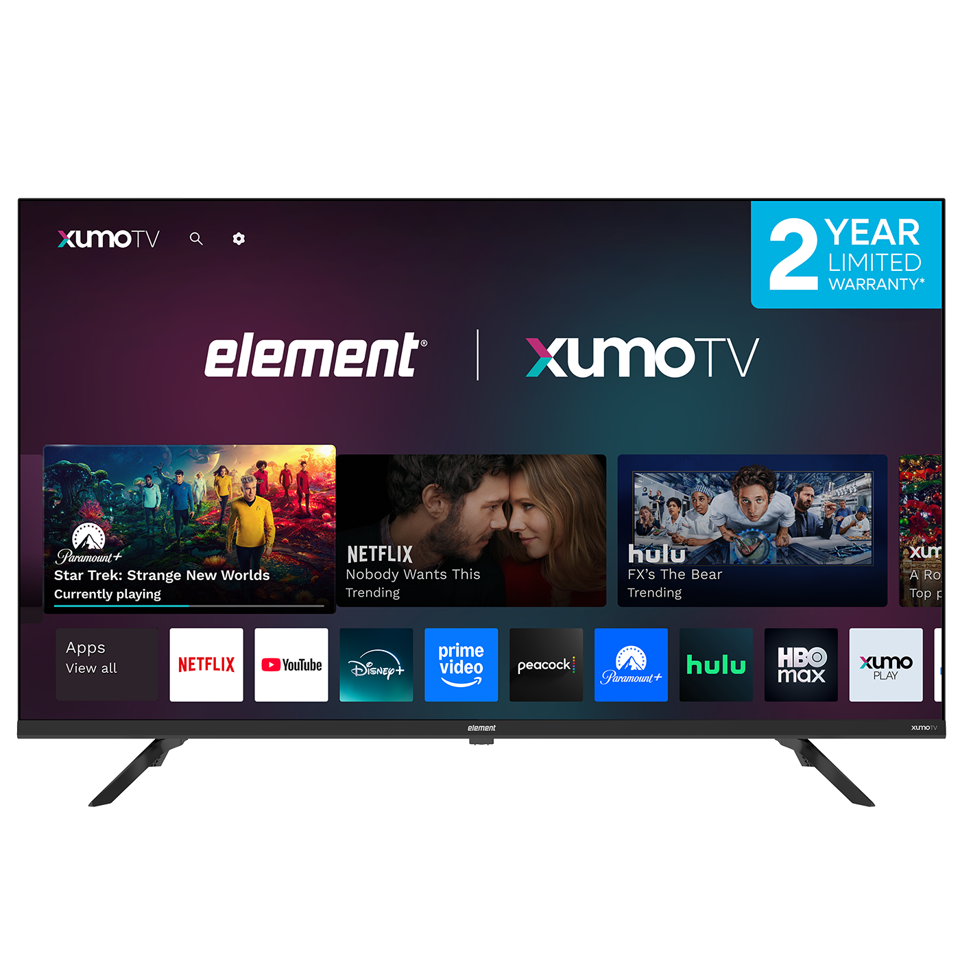 Element 43" 4K UHD  HDR Frameless Xumo TV