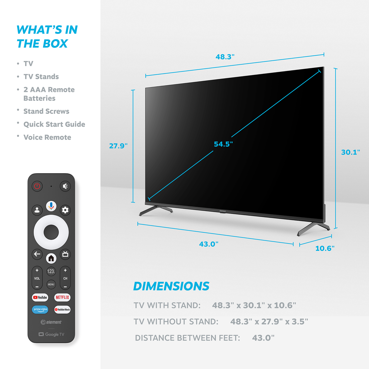 Element 55" 4K UHD HDR 144Hz Smart Google TV
