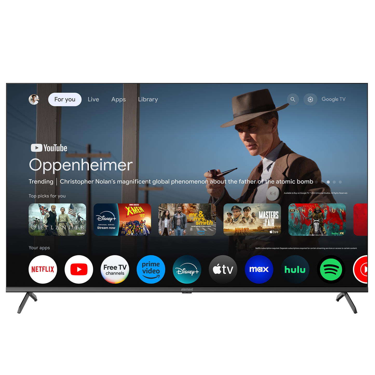 Element 55" 4K UHD HDR 144Hz Smart Google TV
