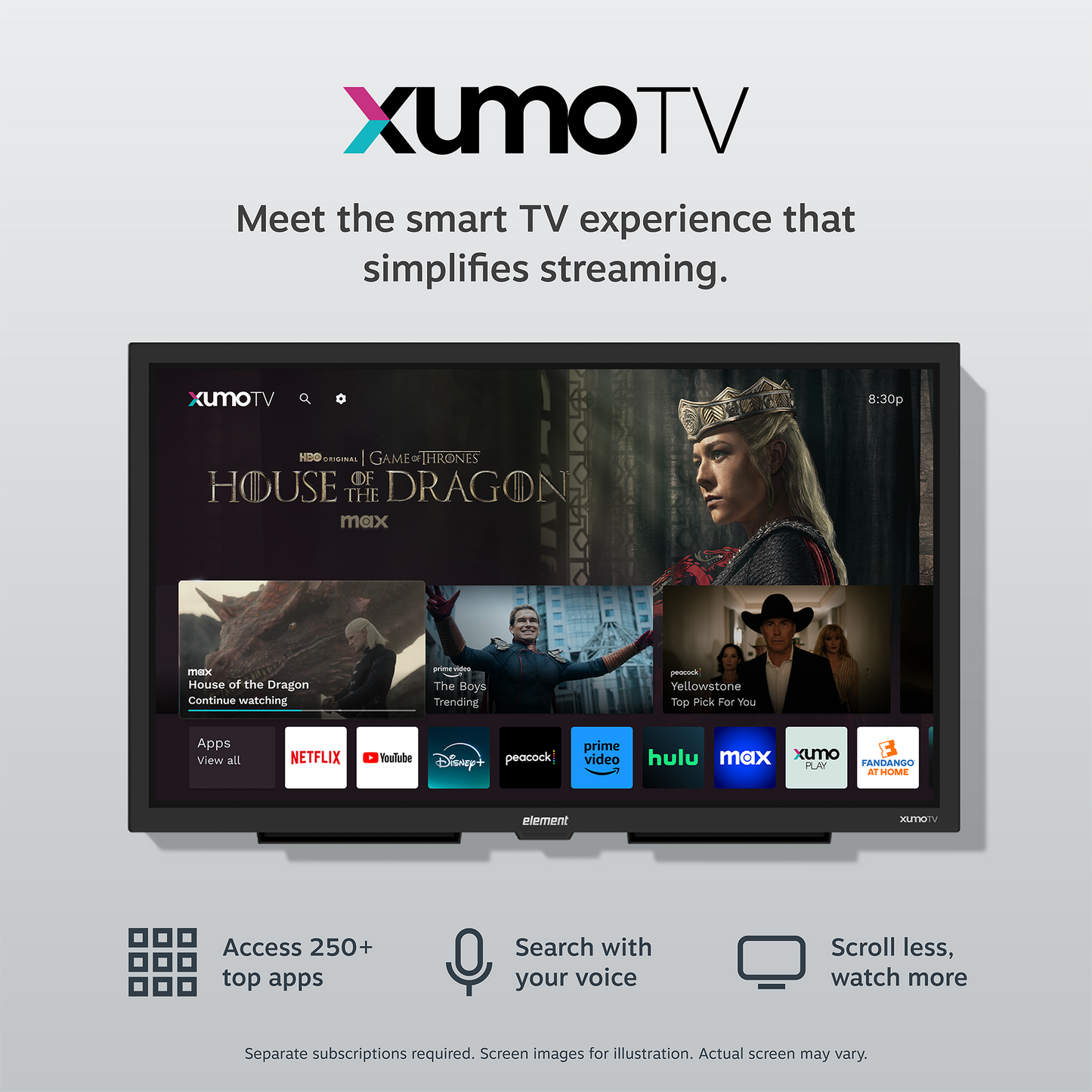 Element Electronics 65" 4K UHD Partial Sun Outdoor Xumo TV